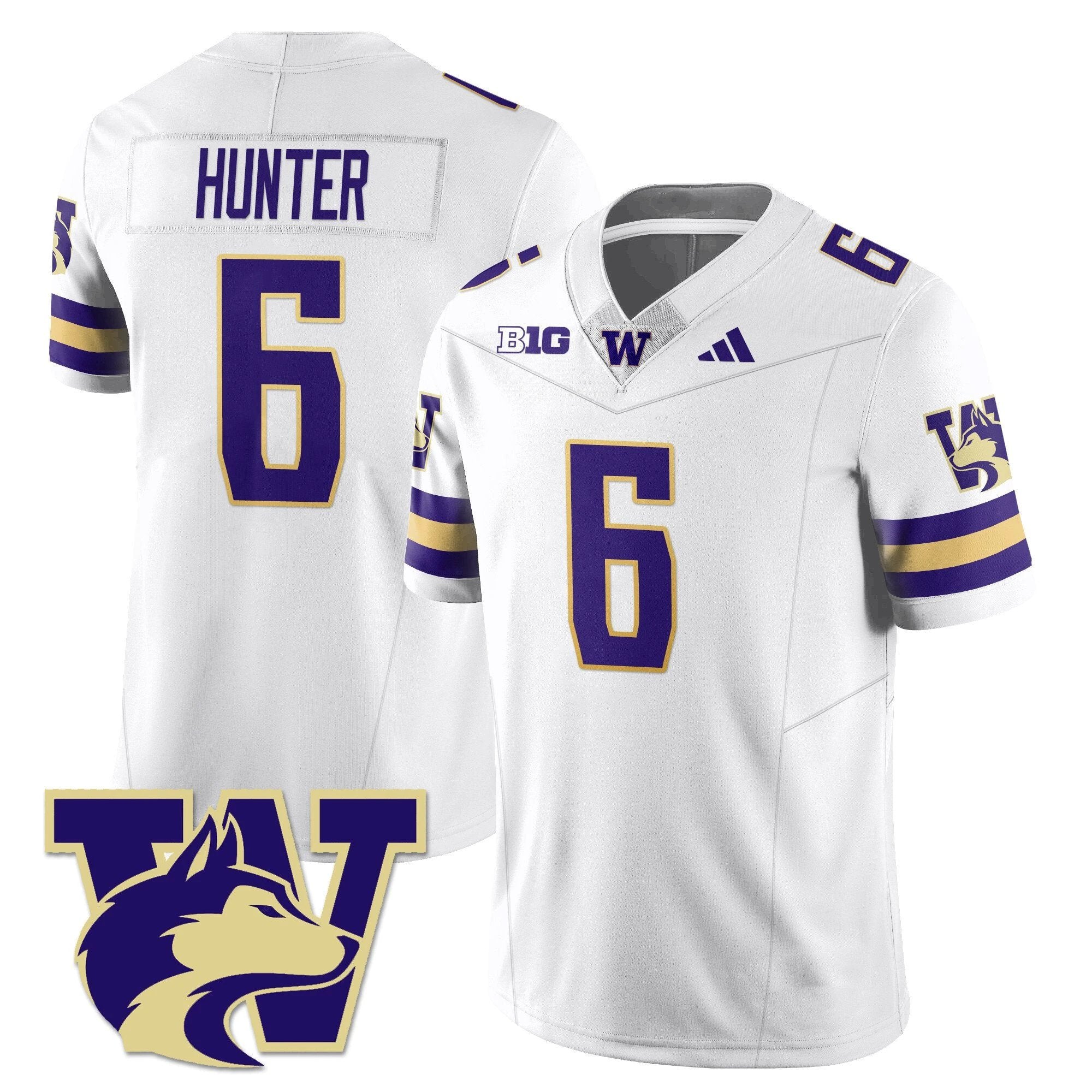 Jeremiah Hunter Jersey #6 Washington Husky Football 2025 Stitched White by My Store