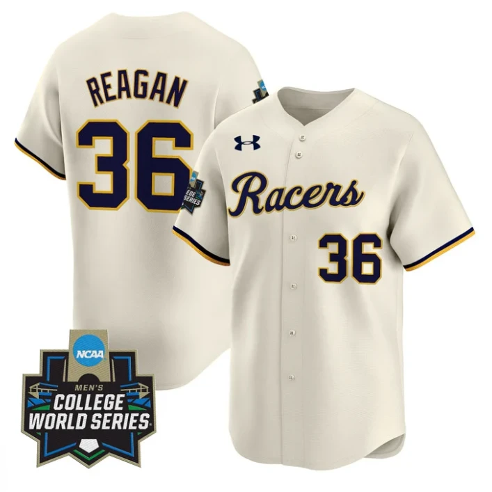 Johnny Reagan Jersey #36 Murray State Racers 2025 World Series Stitched Cream by My Store