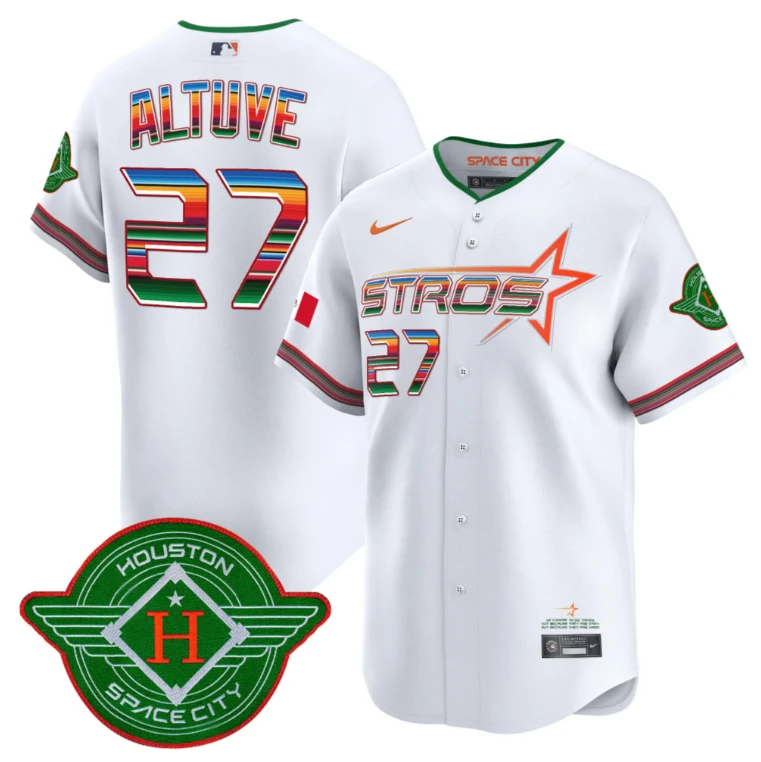 José Altuve Jersey #27 Astros 2025 City Connect Mexico Vapor Premier Limited Stitched White by My Store