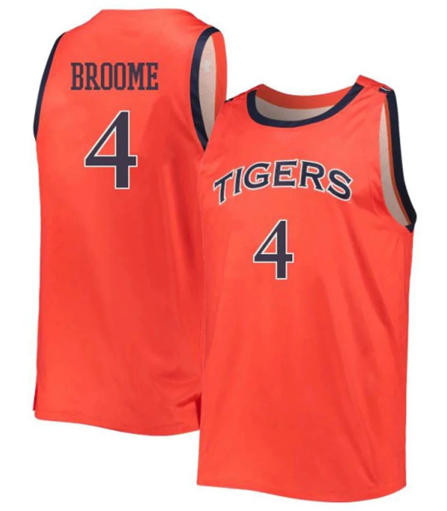 Johni Broome Jersey Auburn Tigers College Basketball #4 by My store basketball