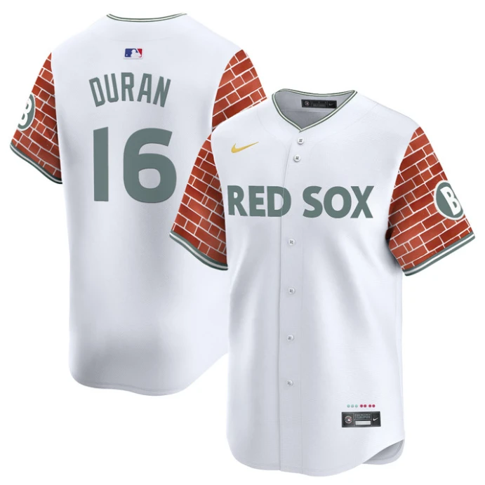 Jarren Duran Jersey #16 Boston Red Sox 2025 Fenway Red Brick Style Vapor Premier Stitched White by My Store