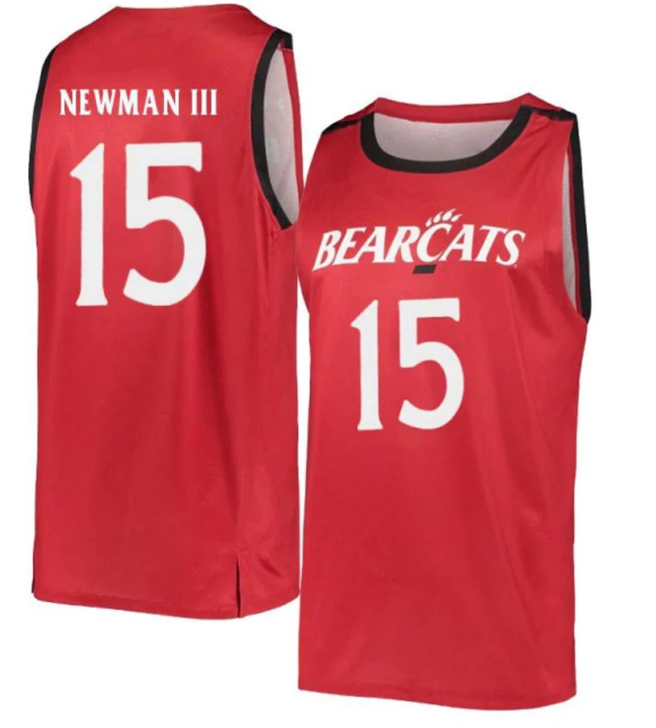 John Newman III Jersey Cincinnati Bearcats College Basketball Red #15 by My store basketball