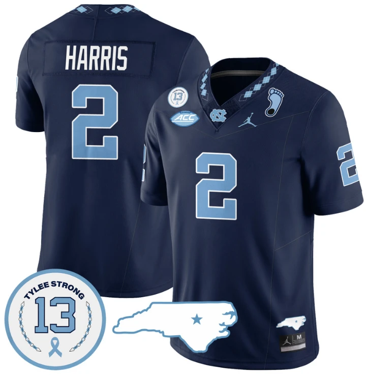 Jakeen Harris Jersey #2 North Carolina Tar Heels Vapor College Football Stitched Navy by My Store
