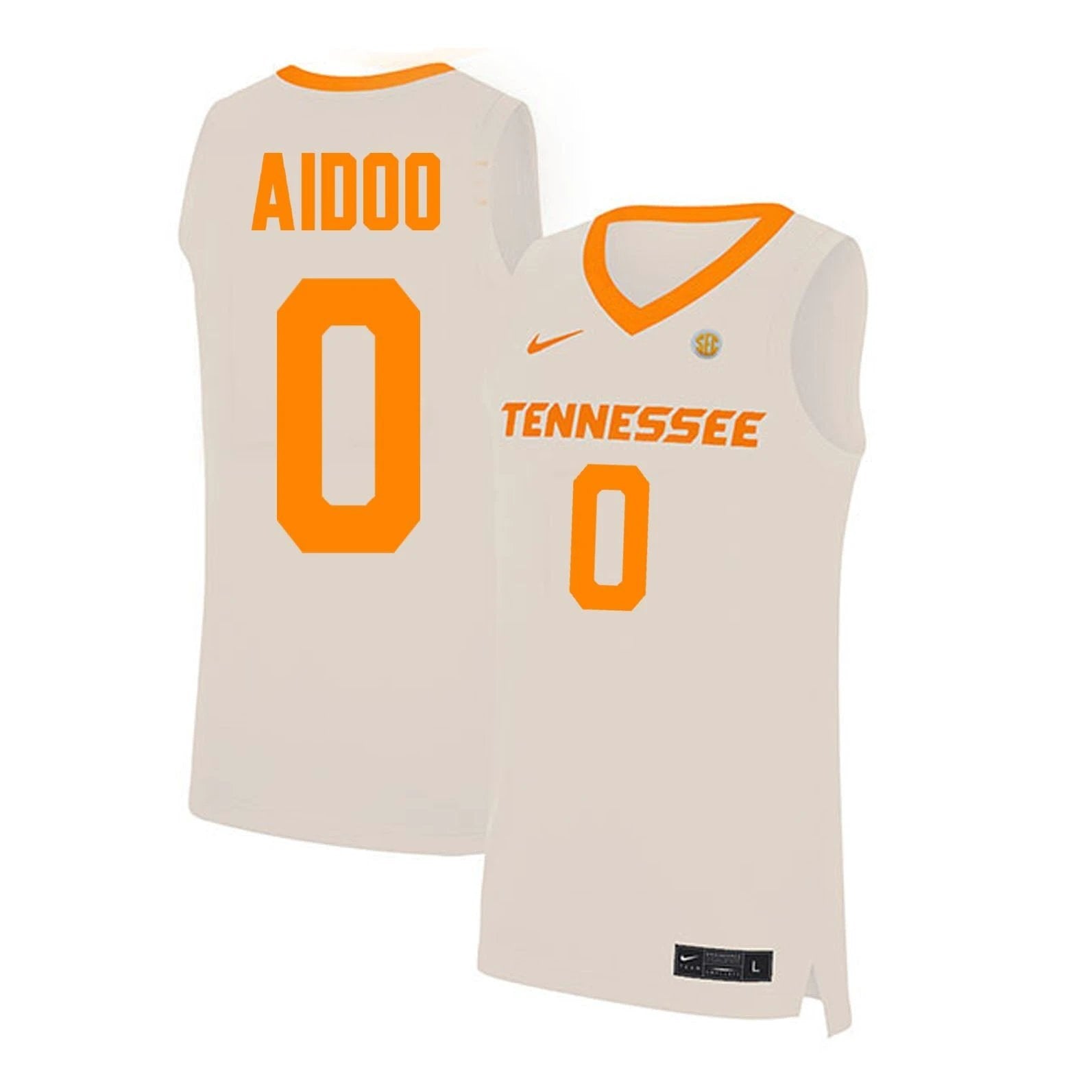 Jonas Aidoo Jersey #0 Tennessee Volunteers College Basketball Cream by My store basketball