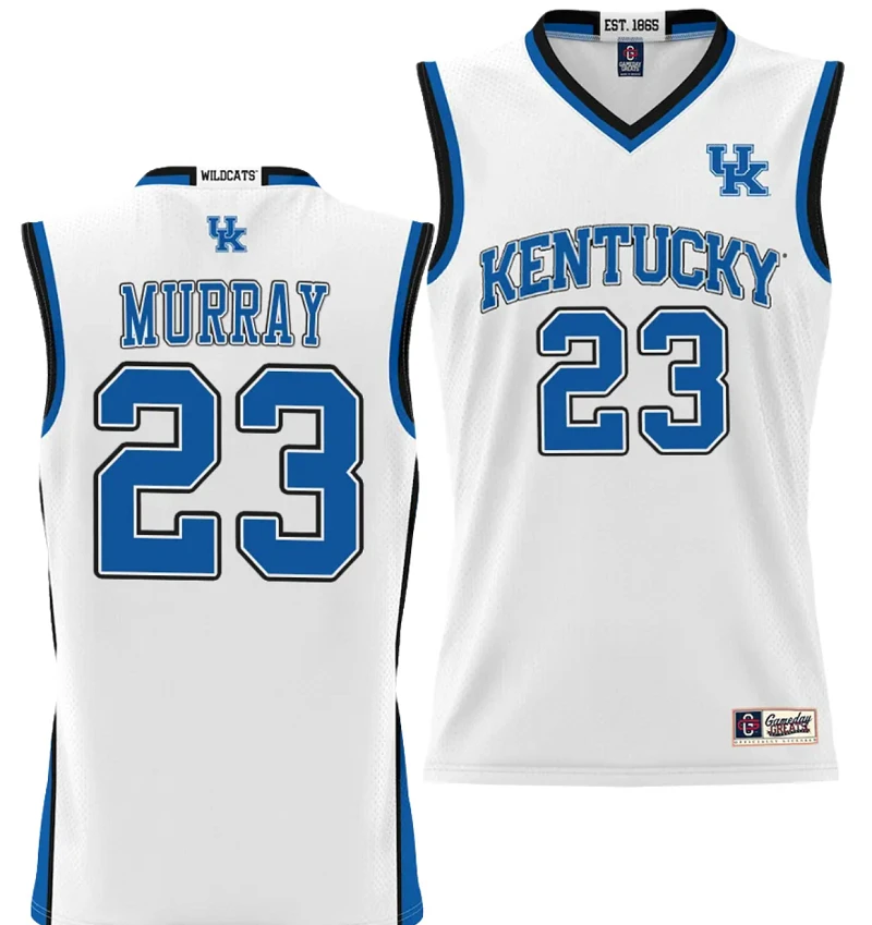 Jamal Murray Jersey #23 Kentucky Wildcats NIL College Basketball Lightweight White by My store basketball