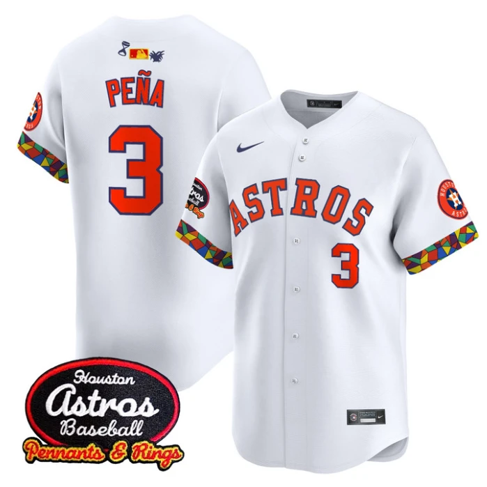 Jeremy Pena Jersey #3 Houston Astros x El Tiempo Cantina Vapor Premier Limited Stitched White by My Store