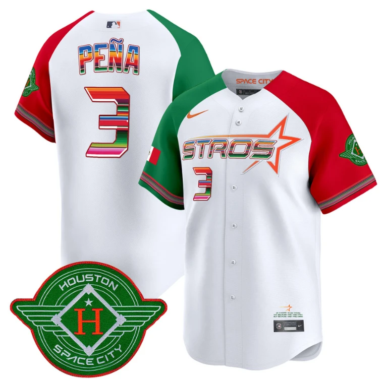 Jeremy Pena Jersey #3 Astros 2025 City Connect Mexico Vapor Premier Limited Stitched Alternate by My Store