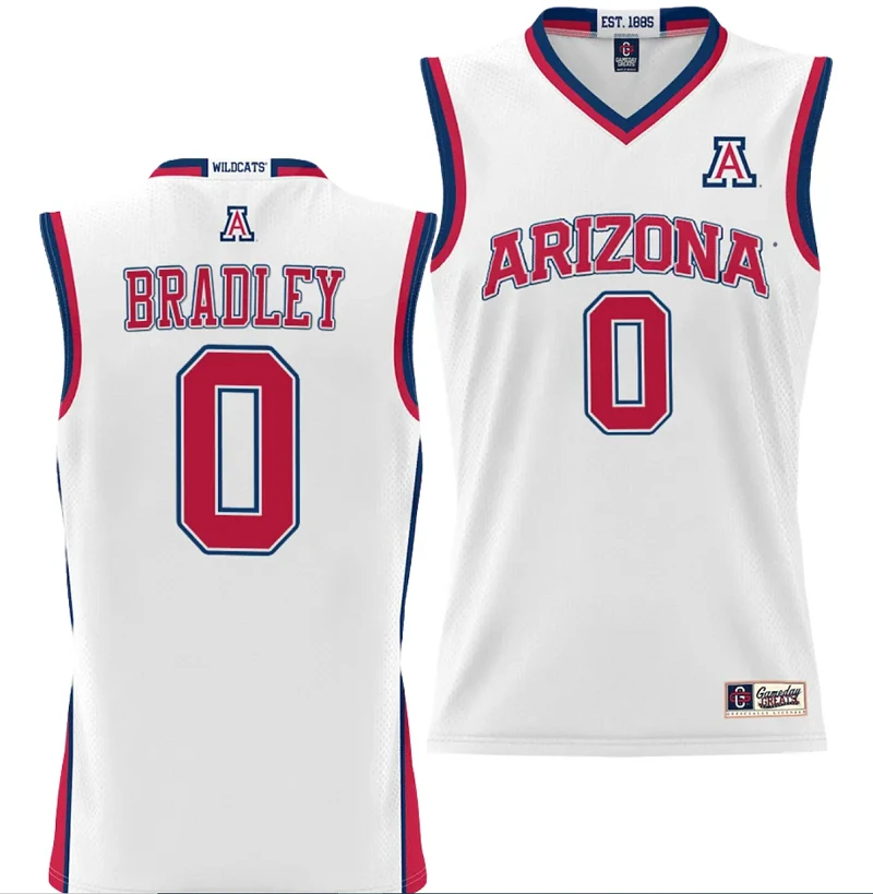 Jaden Bradley Jersey #0 Arizona Wildcats NIL College Basketball Lightweight White by My store basketball