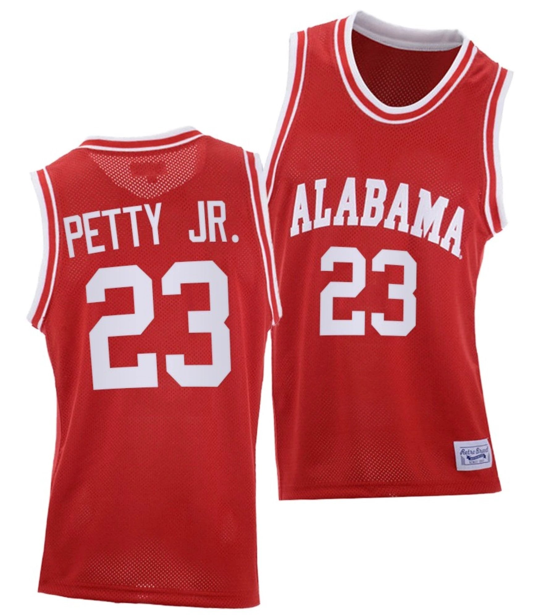 John Petty Jr Jersey Alabama Crimson Tide College Basketball Red Throwback #23 by My store basketball