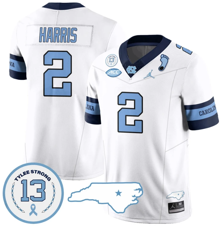 Jakeen Harris Jersey #2 North Carolina Tar Heels Vapor College Football Stitched Alternate White by My Store