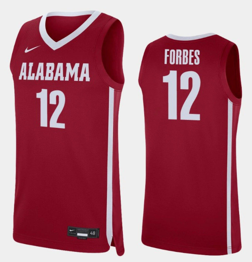 Jaylen Forbes Jersey Alabama Crimson Tide College Basketball Replica Crimson #12 by My store basketball