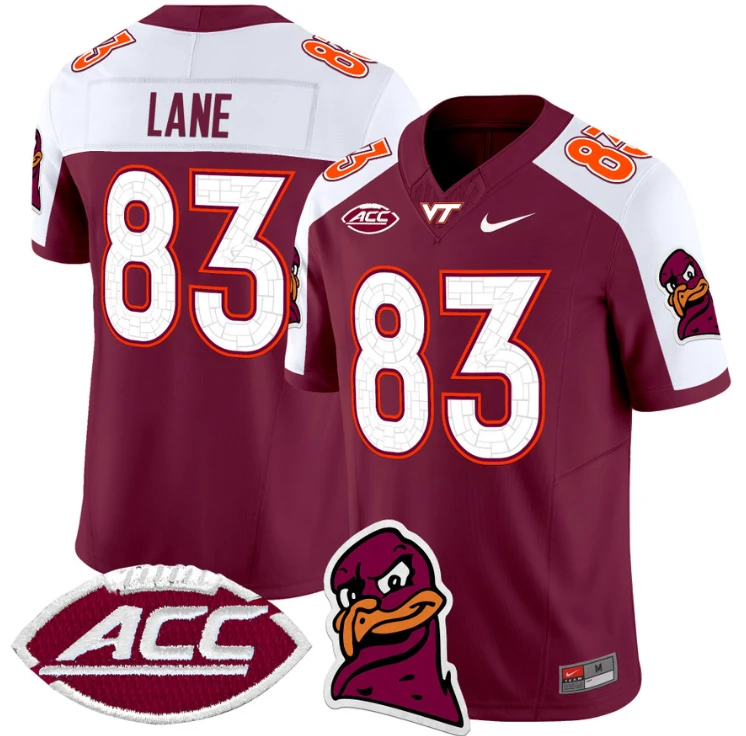 Jaylin Lane Jersey #83 Virginia Tech Hokies Vapor Limited College Football Maroon Alternate by My Store