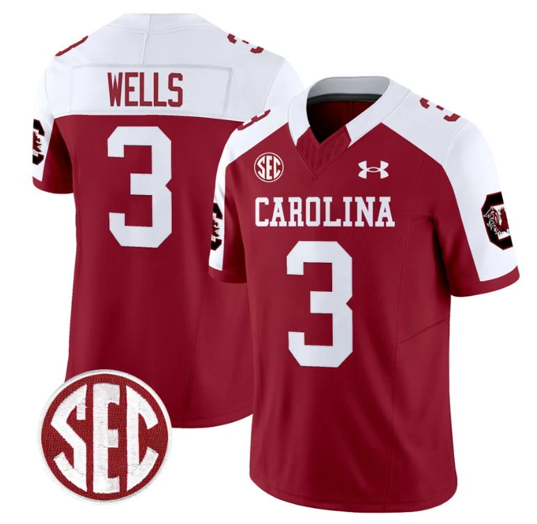Juice Wells Jersey #3 South Carolina Gamecocks Football 1980 Throwback Vapor Limited Garnet Alternate by My Store