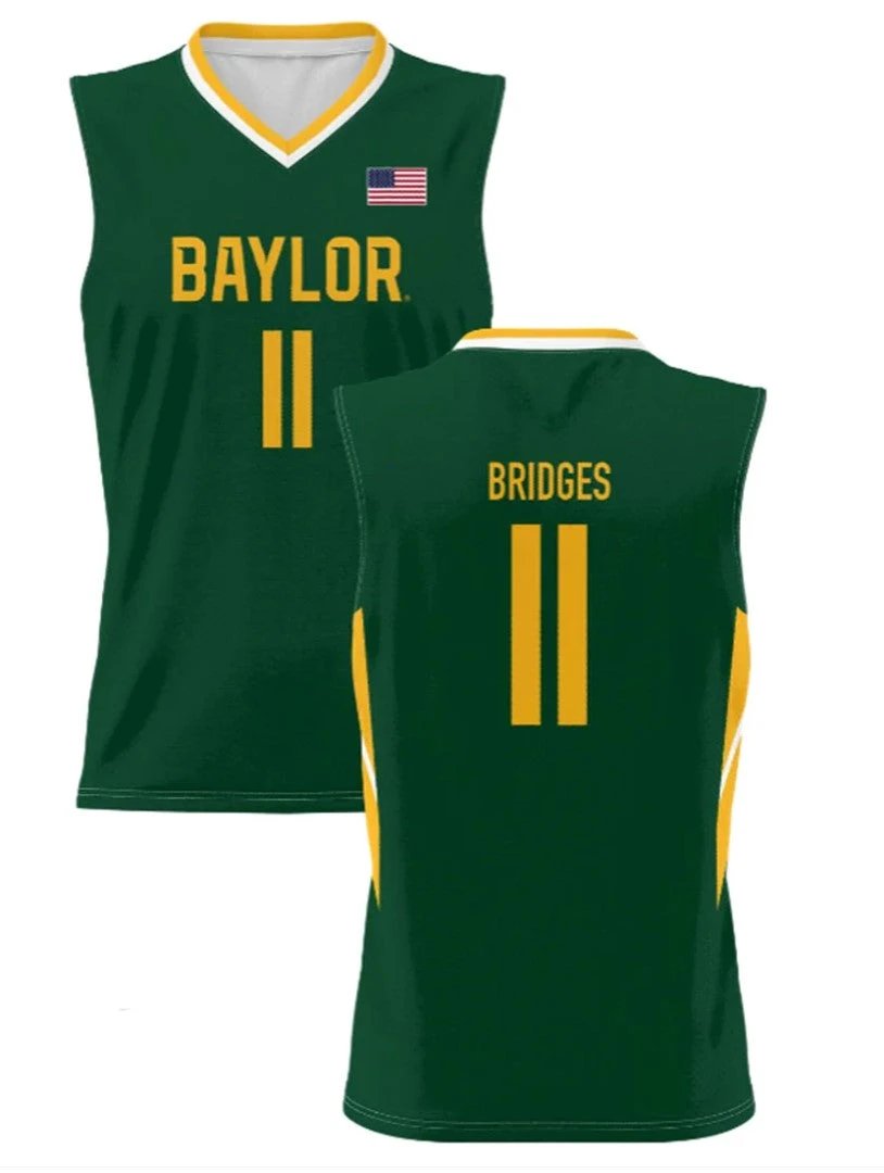 Jalen Bridges Jersey Baylor Bears College Basketball #11 by My store basketball