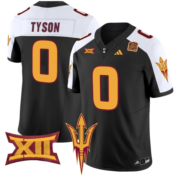 Jordyn Tyson Jersey #0 Arizona State Sun Devils Vapor Limited College Football Black Alternate by My Store