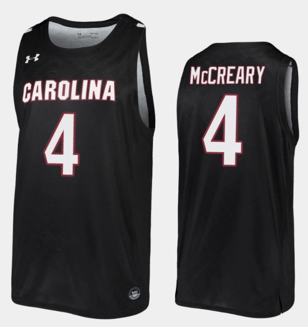 Jalyn McCreary Jersey South Carolina Gamecocks College Basketball Black Replica #4 by My store basketball
