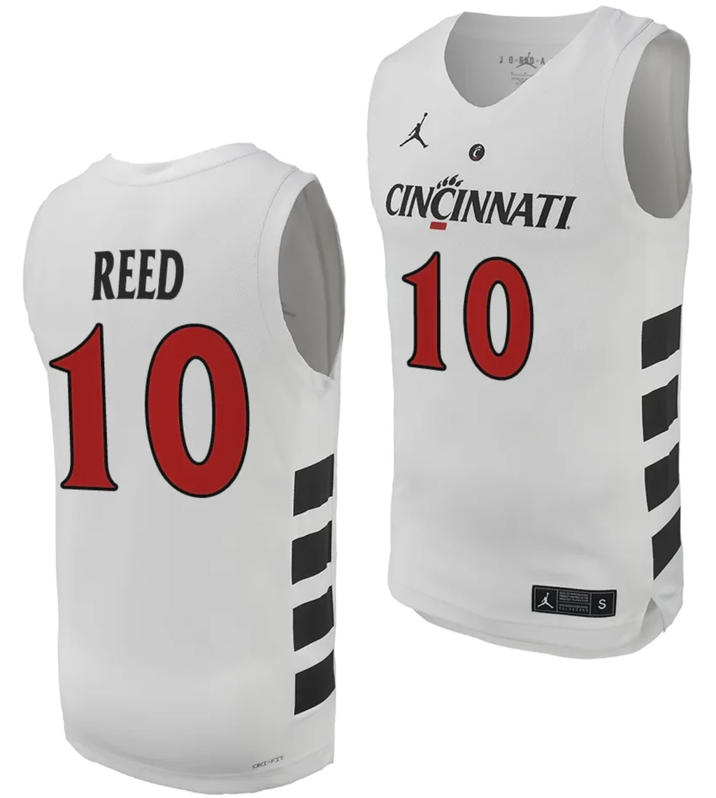 Josh Reed Jersey #10 Cincinnati Bearcats College Basketball Replica 2023-24 White by My store basketball