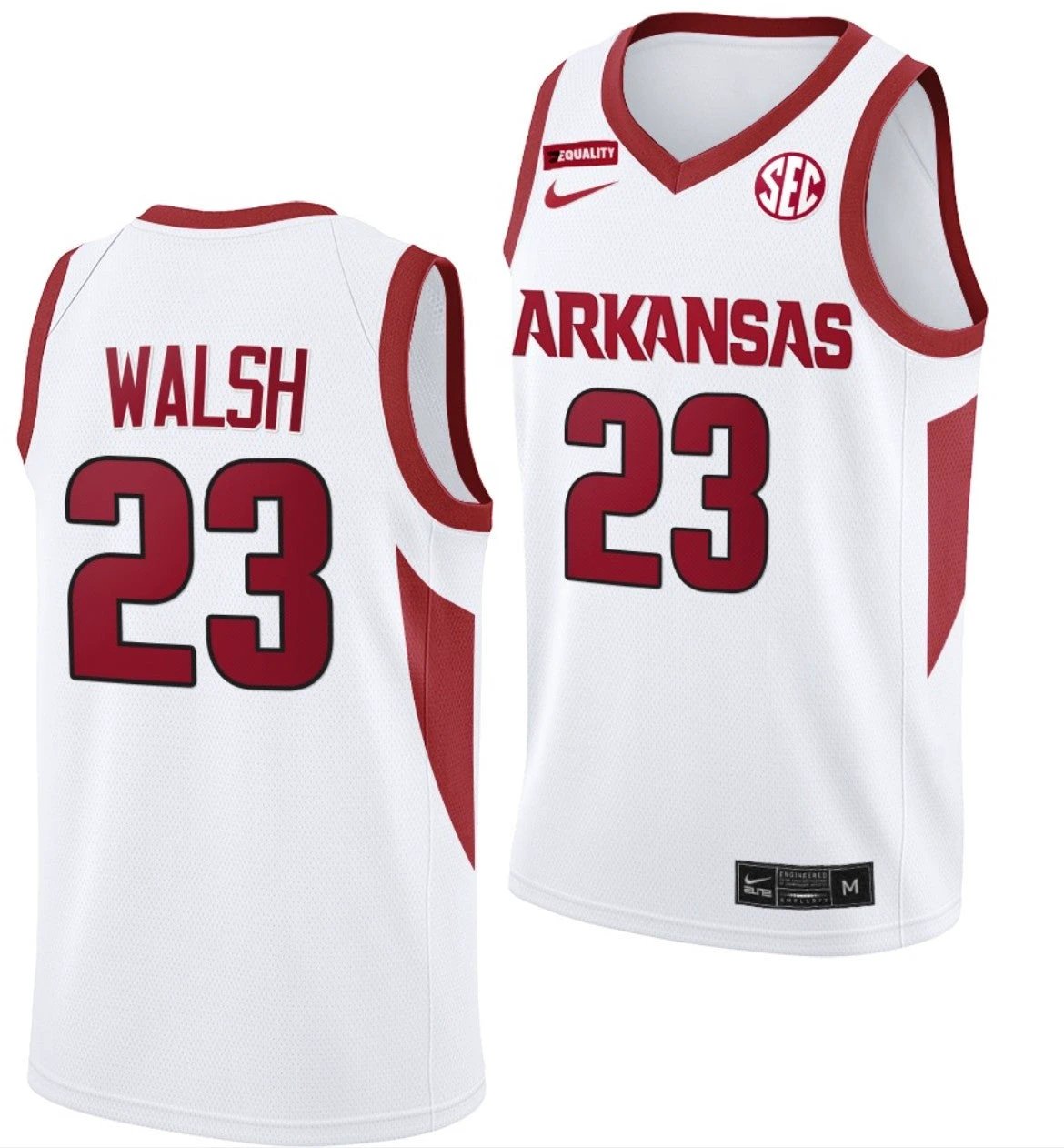 Jordan Walsh Jersey Arkansas Razorbacks College Basketball #23 by My store basketball