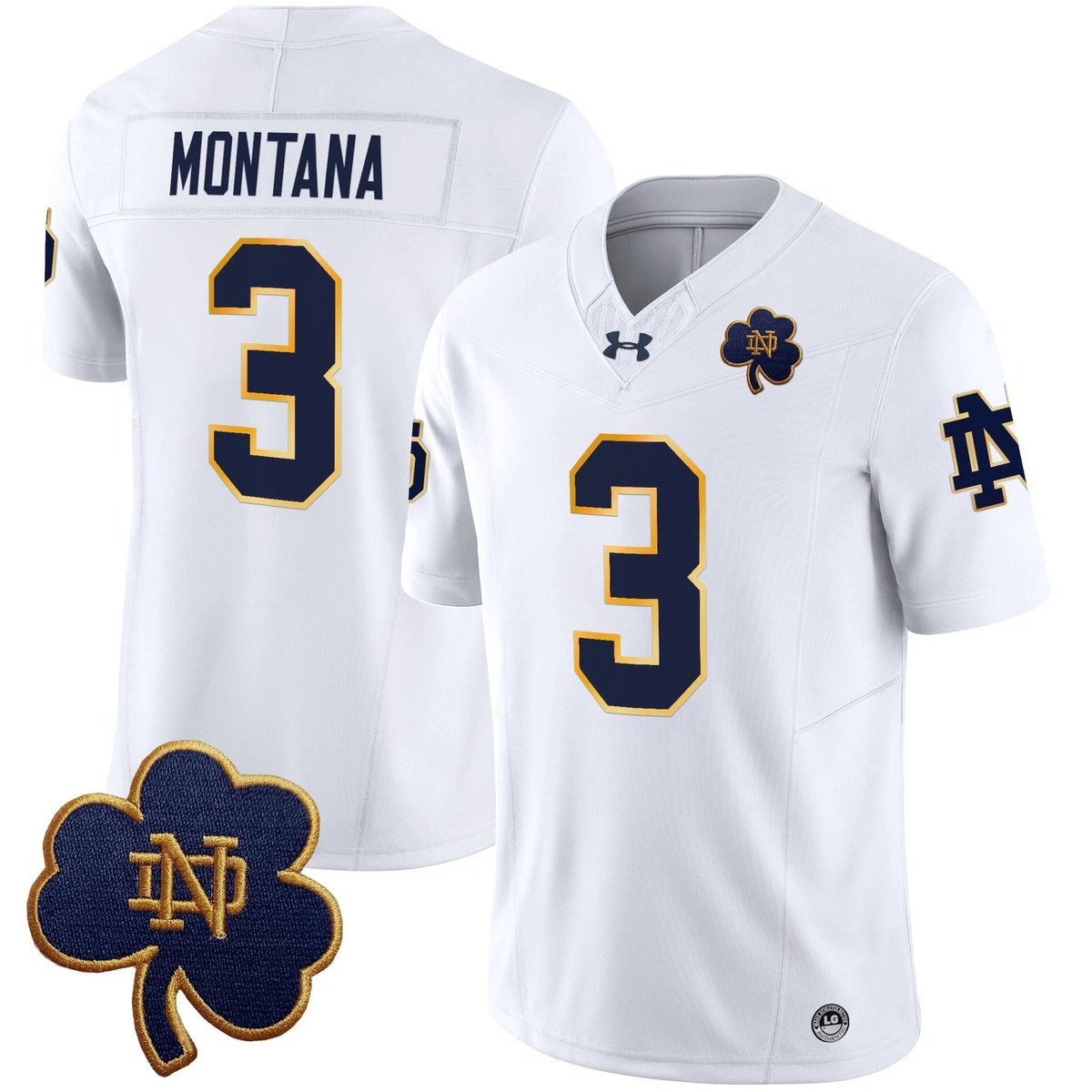 Joe Montana Jersey #3 Notre Dame 2025 Vapor Limited V3 Stitched White by My Store NCAA Football Jerseys