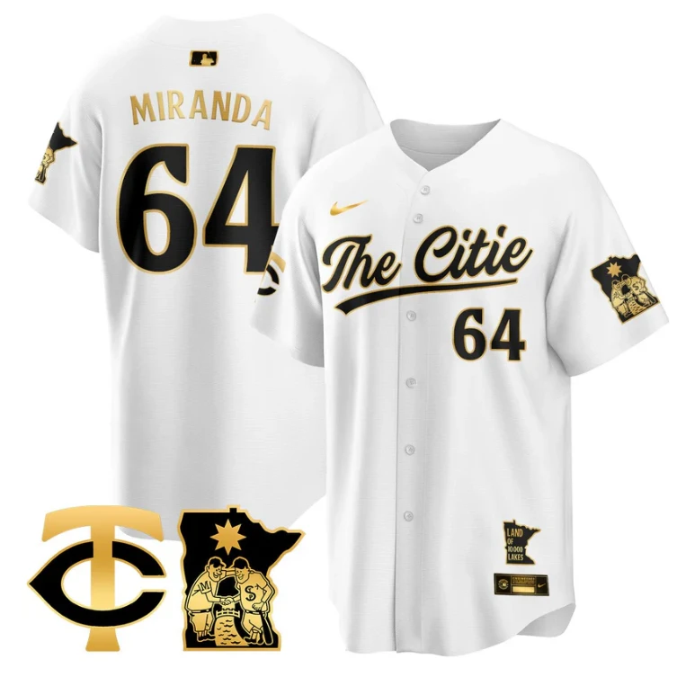 Jose Miranda Jersey #64 Minnesota Twins 2025 City Connect Concept Stitched White Gold by My Store