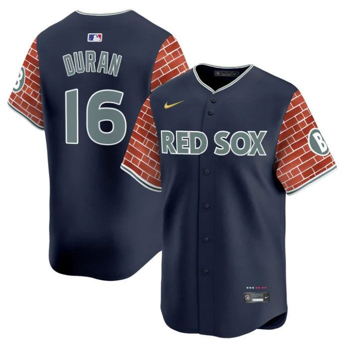 Jarren Duran Jersey #16 Boston Red Sox 2025 Fenway Red Brick Style Vapor Premier Stitched Navy by My Store