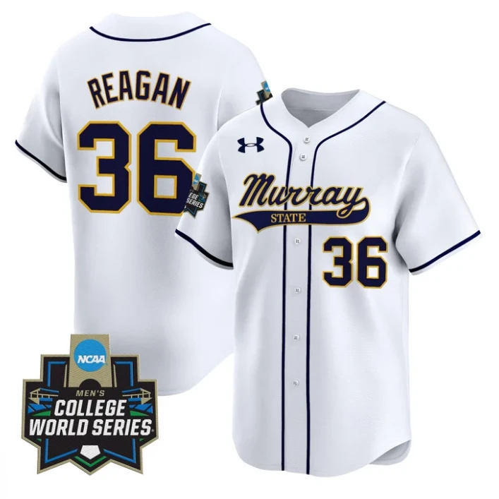 Johnny Reagan Jersey #36 Murray State Racers 2025 World Series Stitched White by My Store