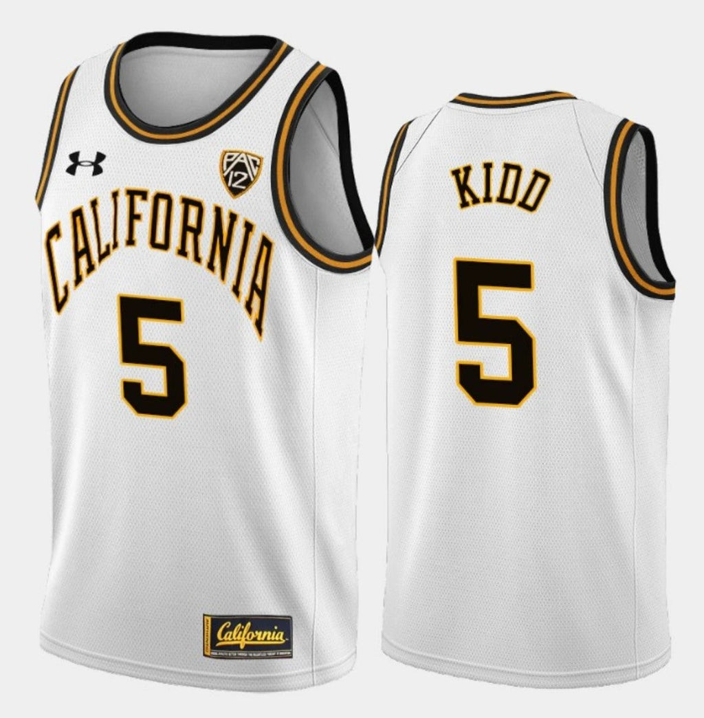 Jason Kidd Jersey California Golden Bears College Basketball White #5 by My store basketball