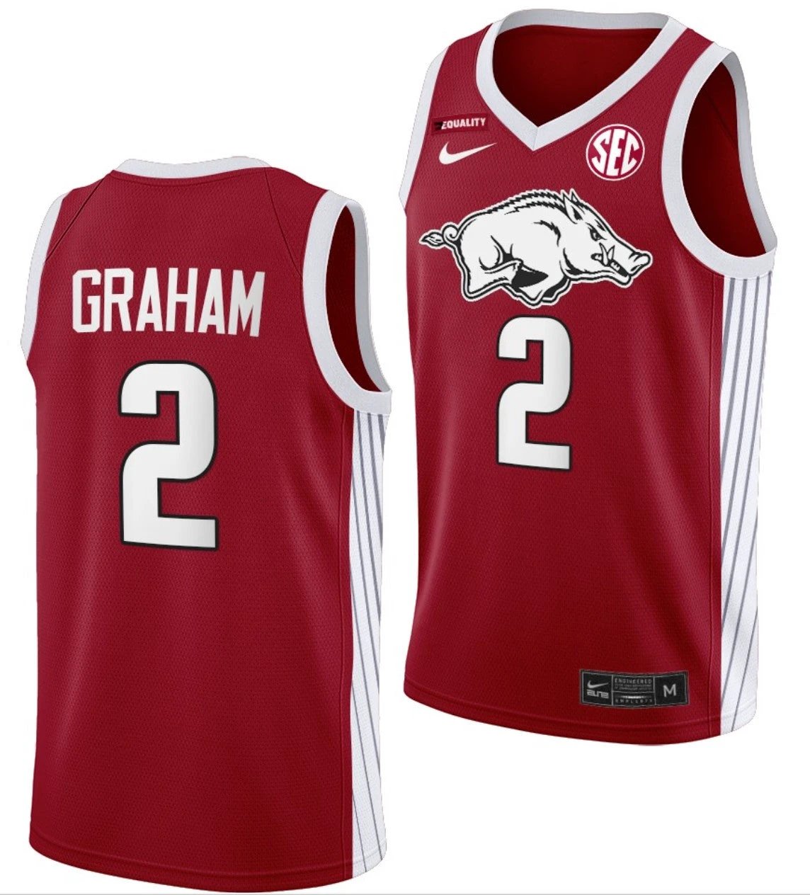 Jalen Graham Jersey Arkansas Razorbacks College Basketball #2 by My store basketball