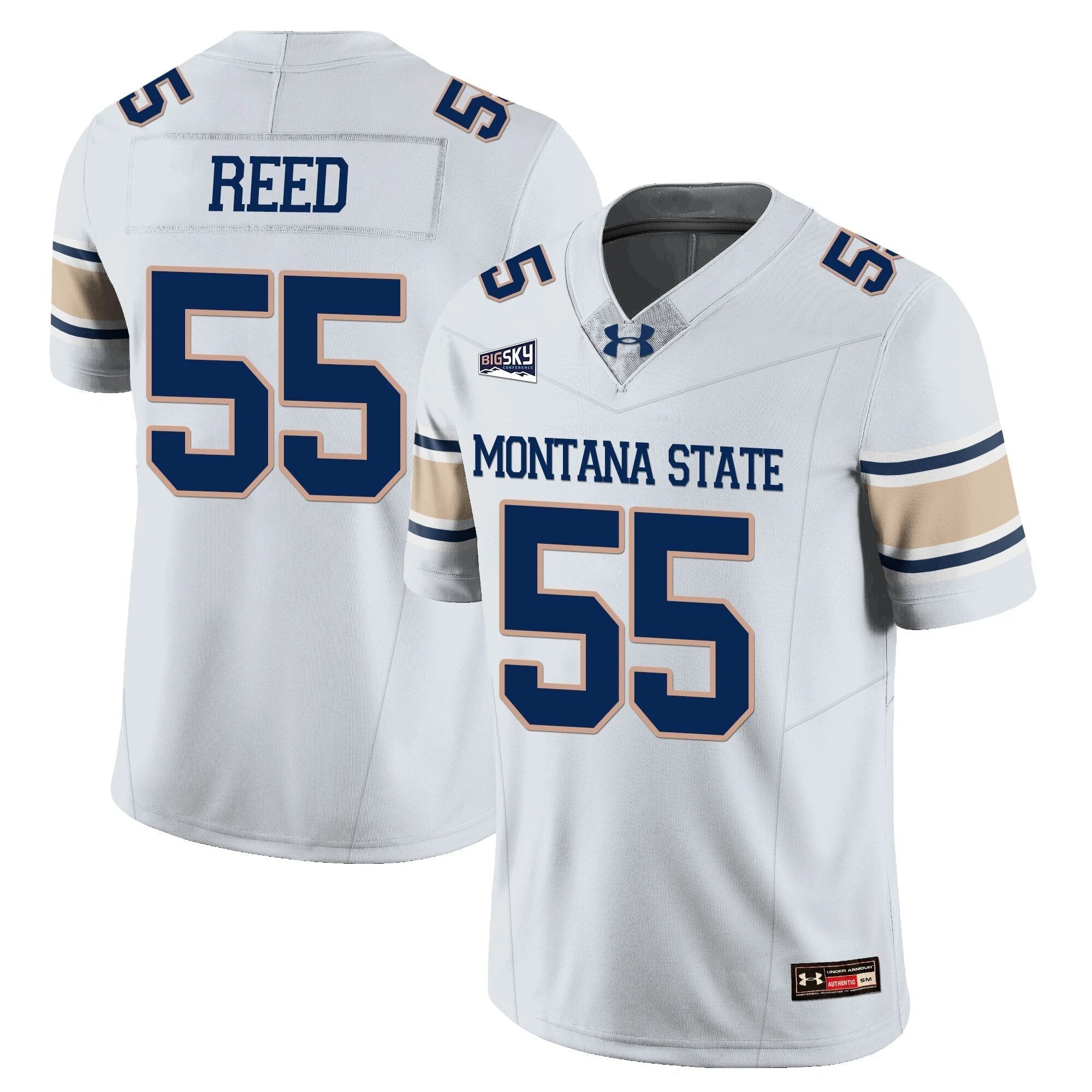 JT Reed Jersey #55 Montana State Bobcat Football 2025 Stitched White by My Store