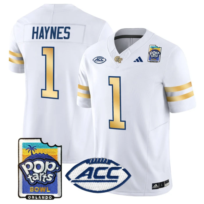 Jamal Haynes Jersey #1 Georgia Tech Jackets Pop-Tarts Bowl Stitched by My Store NCAA Football Jerseys