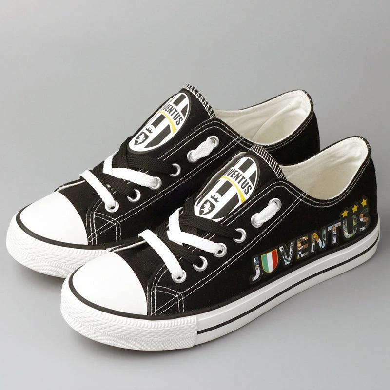 Juventus Low Top Canvas Sport Sneakers Shoes For Men Women Fans by Crocs