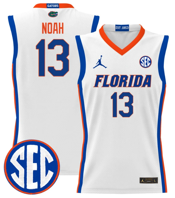 Joakim Noah Jersey #13 Florida Gators 2024 Lightweight Basketball White by My store basketball