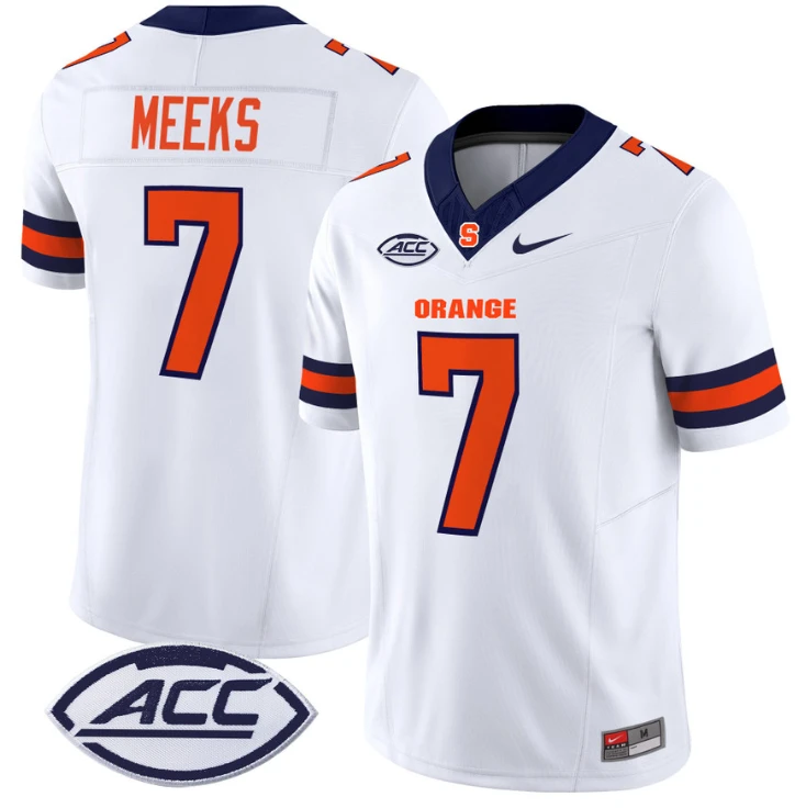 Jackson Meeks Jersey #7 Syracuse Orange Vapor Limited College Football White by My Store