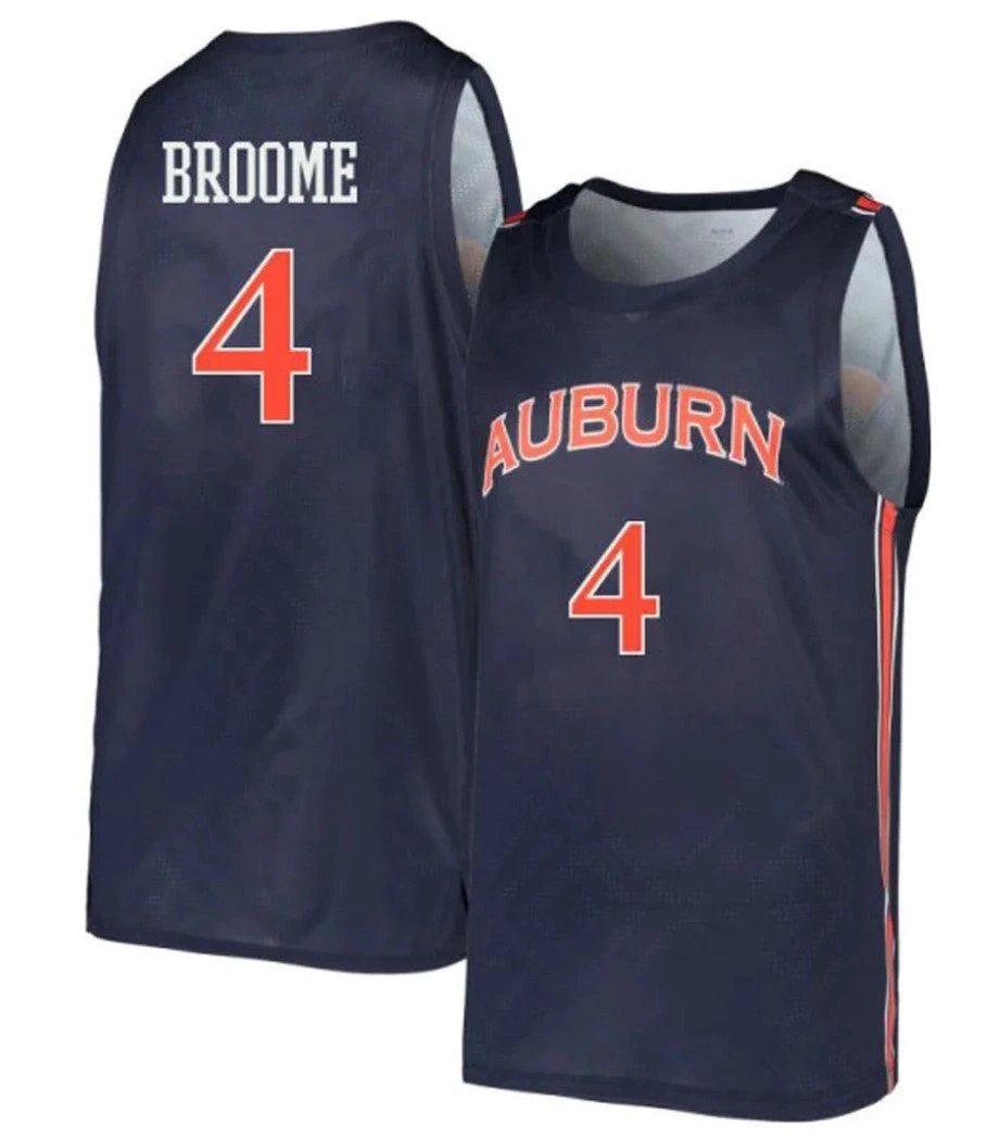 Johni Broome Jersey Auburn Tigers College Basketball #4 by My store basketball