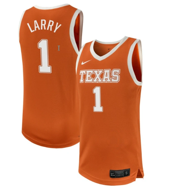 Julian Larry Jersey #1 Texas Longhorns NIL Basketball Texas Orange by My store basketball