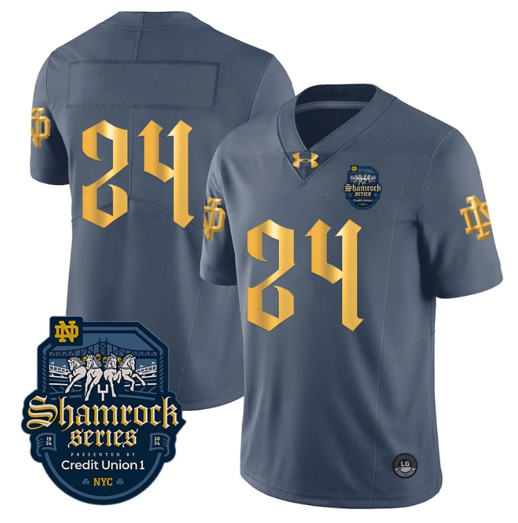 Jack Kiser Jersey #24 No Name Notre Dame Fighting Irish 2024 Shamrock Stiched by My Store