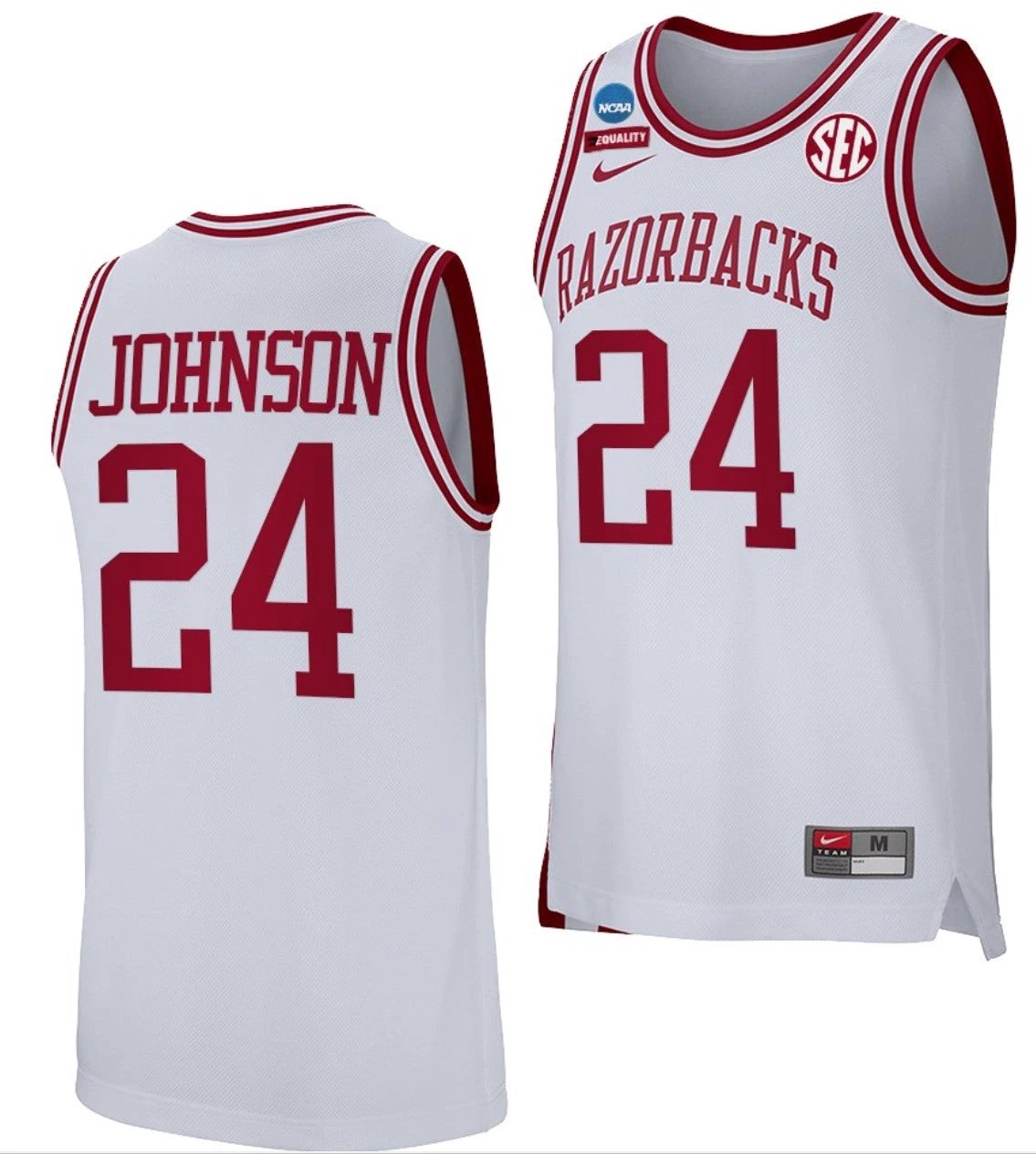 Joe Johnson Jersey Arkansas Razorbacks College Basketball 100 Season #24 by My store basketball