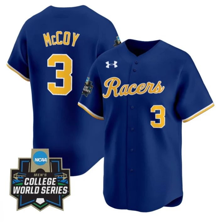 Jackson McCoy Jersey #3 Murray State Racers 2025 World Series Stitched Navy by My Store
