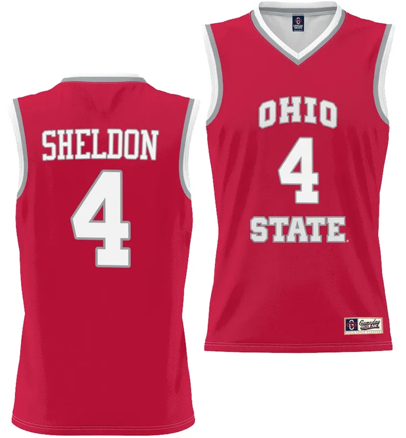 Jacy Sheldon Jersey #4 Ohio State Buckeyes College Basketball Lightweight Scarlet by My store basketball