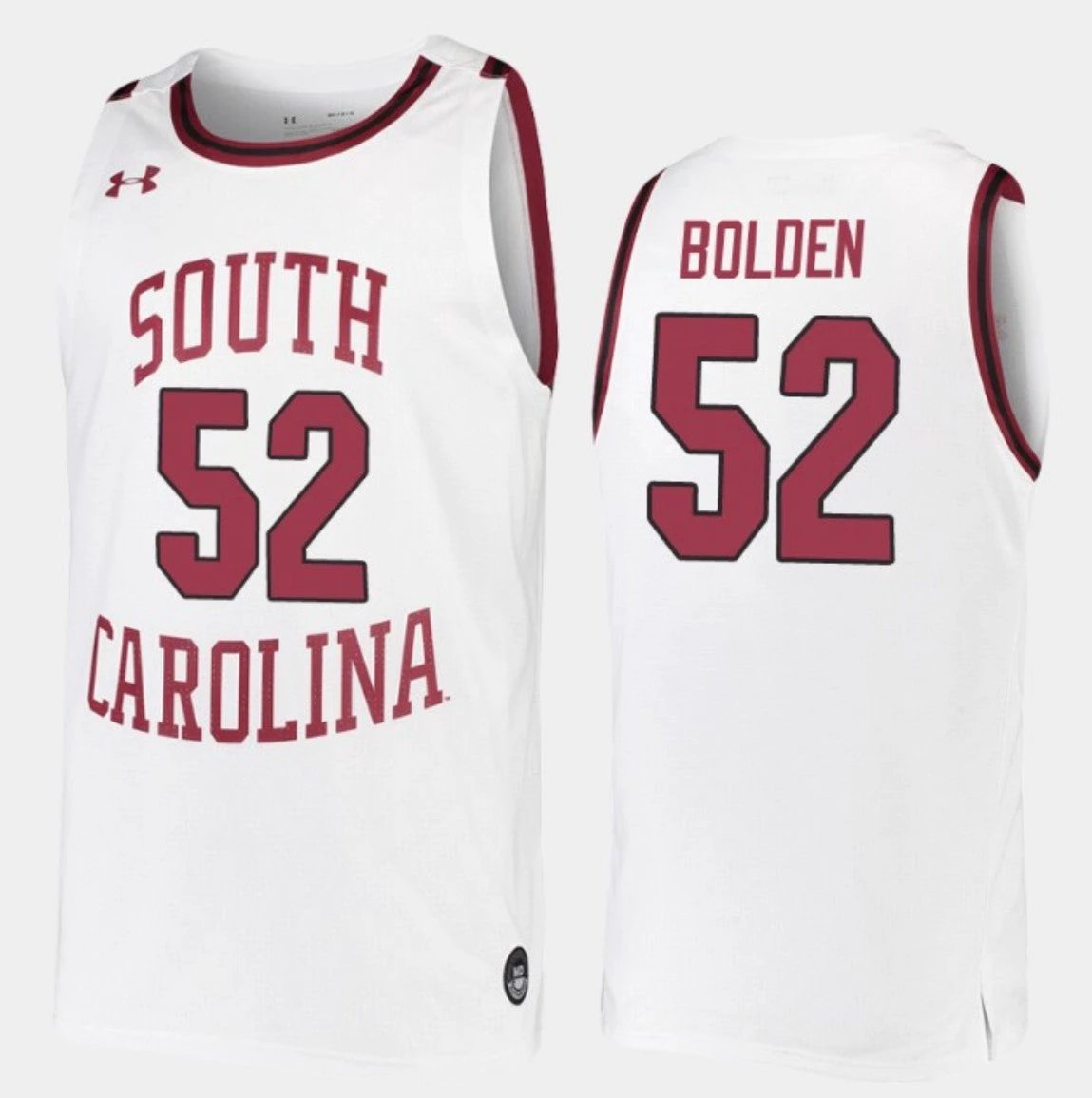 Jair Bolden Jersey South Carolina Gamecocks College Basketball White Replica #52 by My store basketball