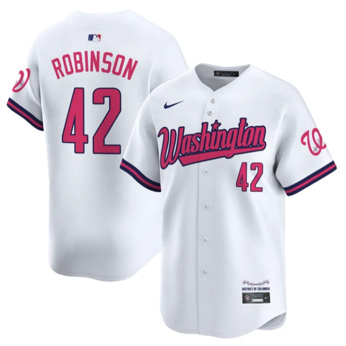Jackie Robinson Jersey #42 Washington Nationals Vapor Limited All Stitched White by My Store
