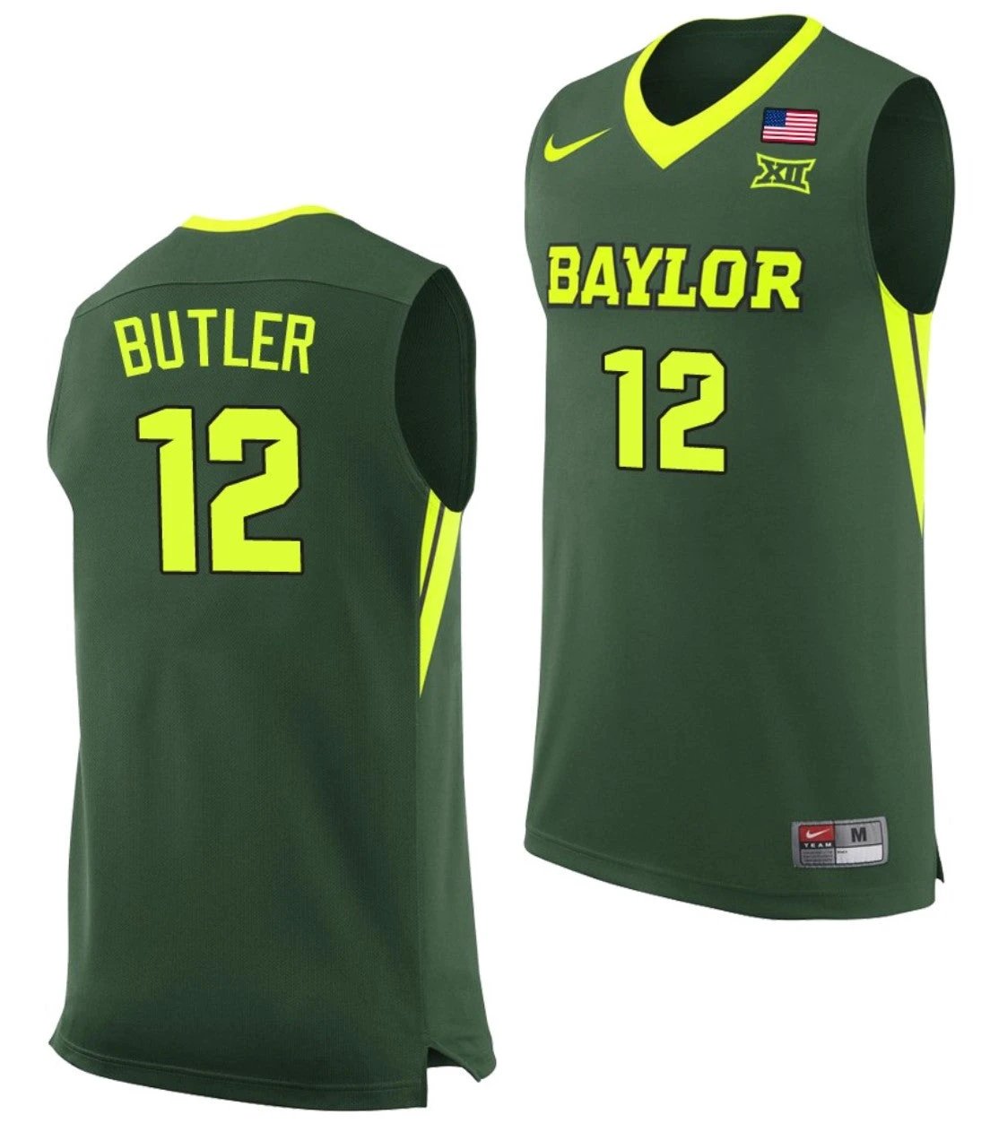 Jared Butler Jersey Baylor Bears College Basketball Green Replica #12 by My store basketball