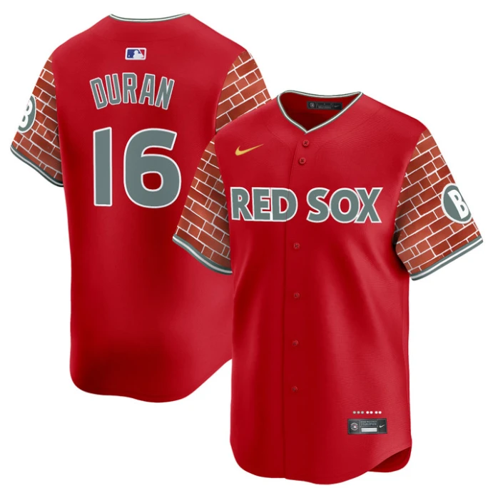 Jarren Duran Jersey #16 Boston Red Sox 2025 Fenway Red Brick Style Vapor Premier Stitched Red by My Store