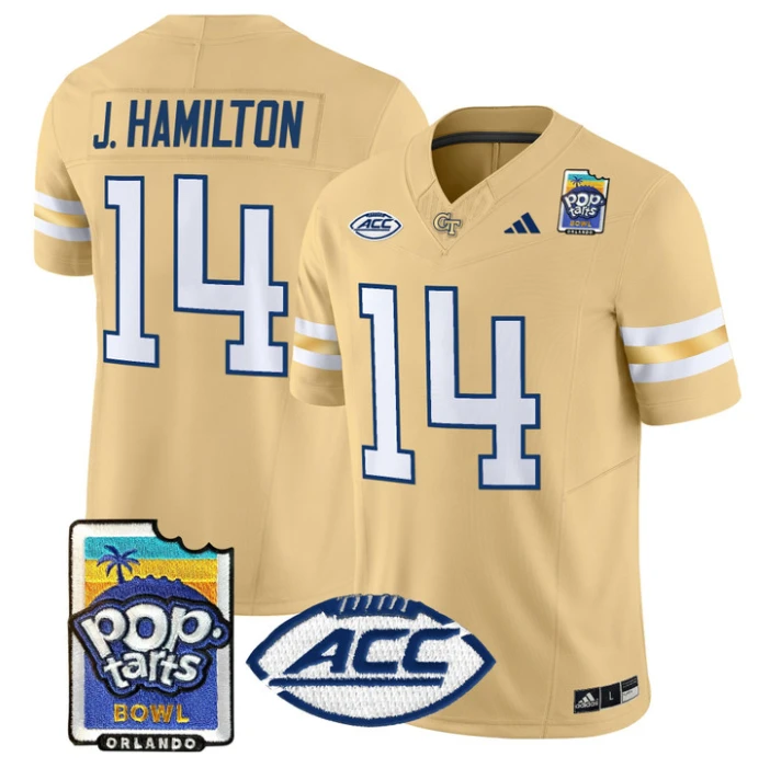 Joe Hamilton Jersey #14 Georgia Tech Jackets Pop-Tarts Bowl Stitched by My Store NCAA Football Jerseys