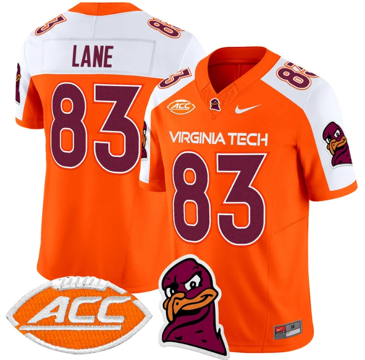 Jaylin Lane Jersey #83 Virginia Tech Hokies Vapor Limited College Football Orange Alternate by My Store