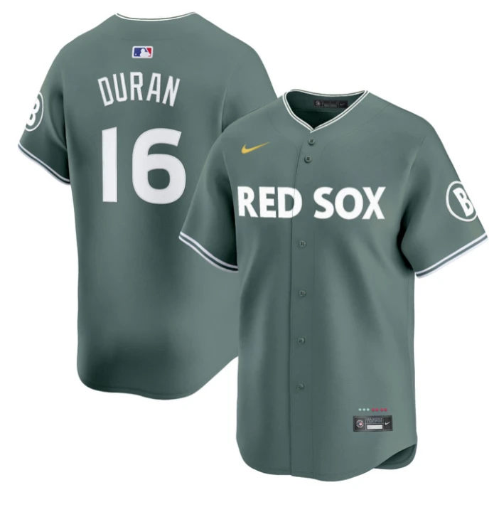 Jarren Duran Jersey #16 Boston Red Sox 2025 City Connect Vapor Premier Limited Stitched Green by My Store