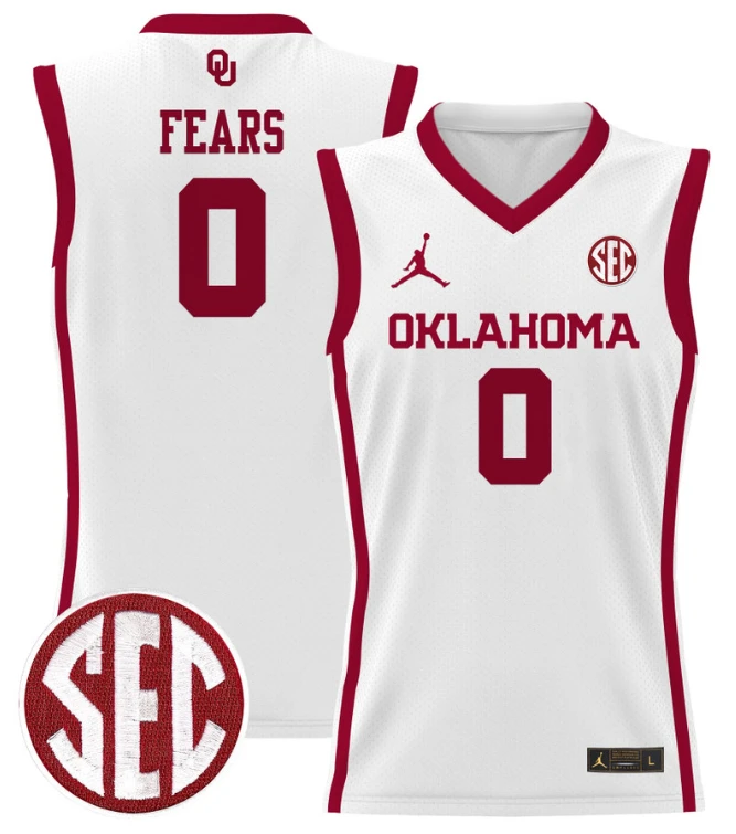 Jeremiah Fears Jersey #0 Oklahoma Sooners 2024 Lightweight Basketball White by My store basketball