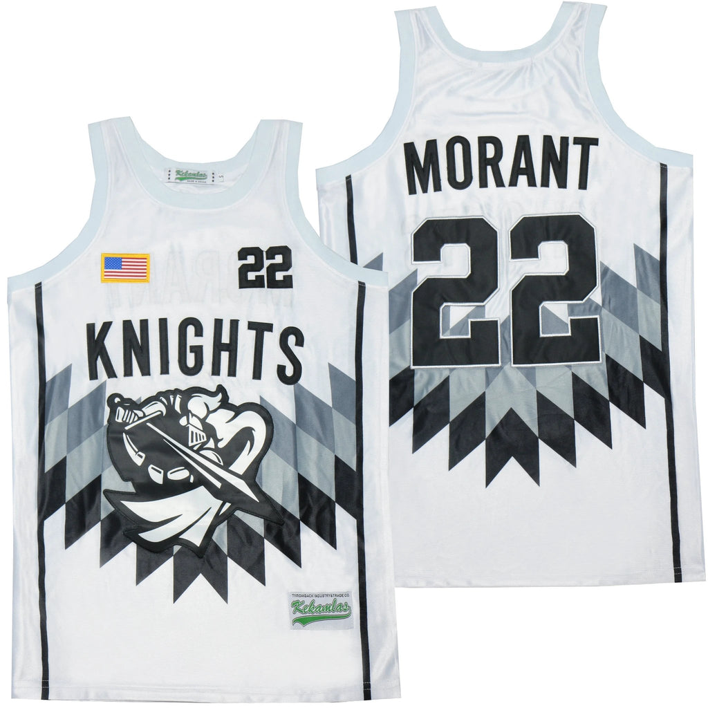 Ja Morant #22 White Movie Basketball Jersey White by My store basketball