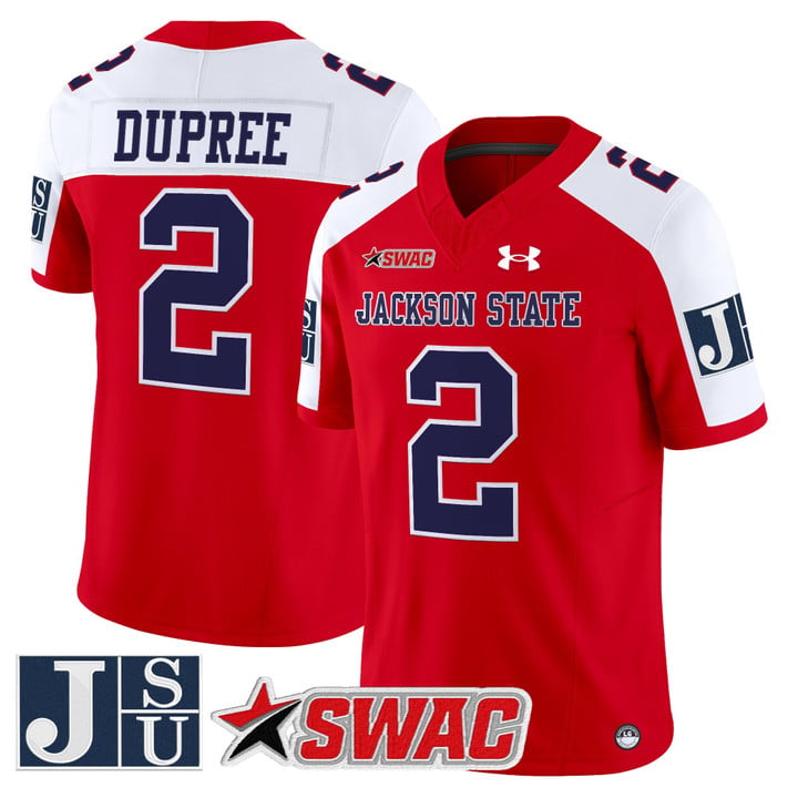 Ja'Naylon Dupree Jersey #2 Jackson State Tigers 2025 Limited Stitched by My Store NCAA Football Jerseys