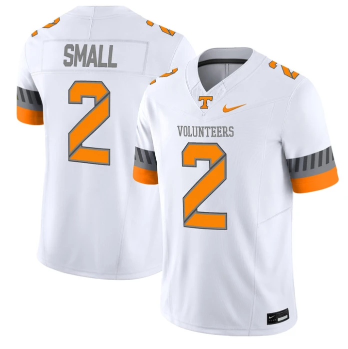 Jabari Small Jersey #2 Tennessee Vols 2025 Smokey Grey Series Stitched WHite by NCAA Football Jersey